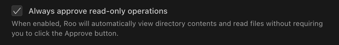 Read-only operations setting