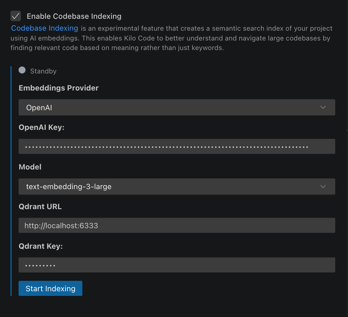代码库索引设置