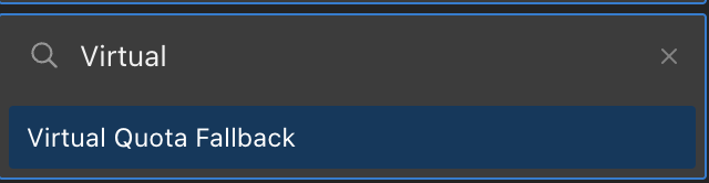 virtuaQuotaFallback dropdown selection in Kilo Code settings
