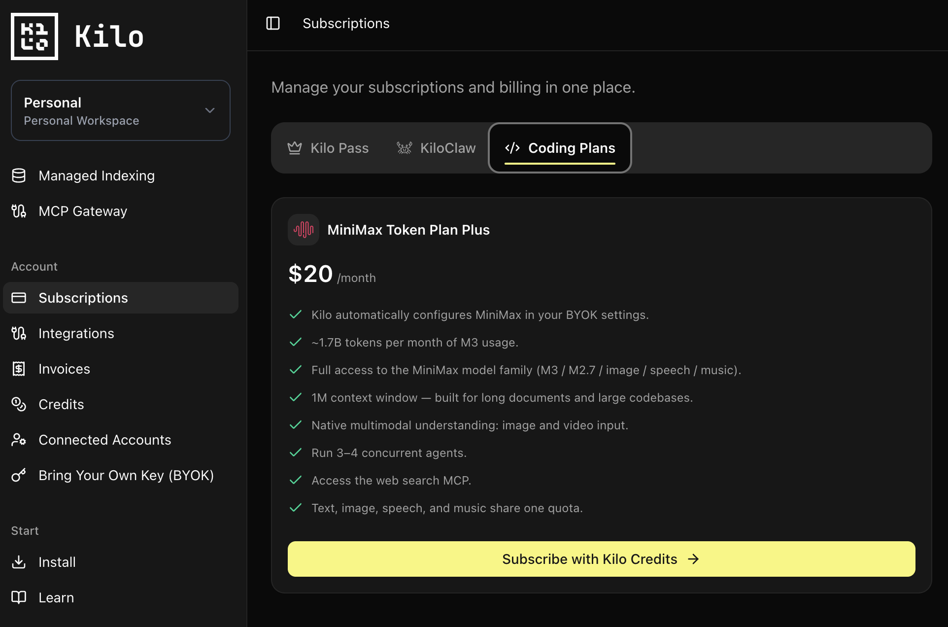Kilo Gateway: one transparent balance powering 500+ models